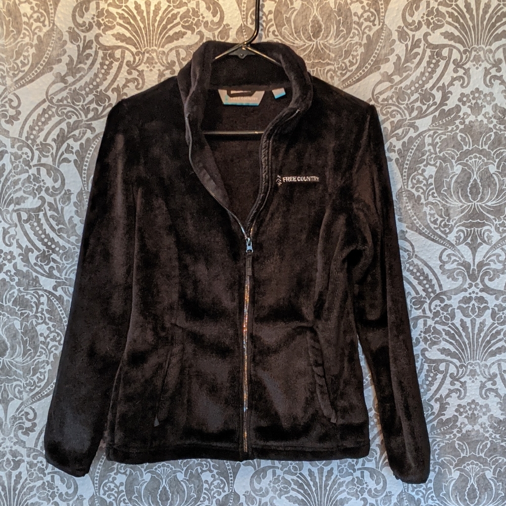 Free Country faux fur zip-up jacket